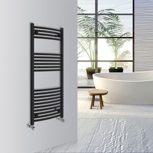 Warmehaus - Curved Bathroom Heated Towel Rail 1200x500mm Black Warmehaus - Curved Bathroom Heated Towel Rail 1200x500mm Black