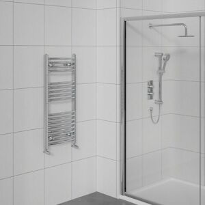 WARMEHAUS Curved Heated Towel Warmer Bathroom Radiator Chrome 1000x500mm WARMEHAUS Curved Heated Towel Warmer Bathroom Radiator Chrome 1000x500mm