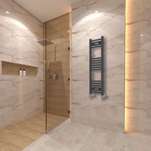 Warmehaus - Curved Heated Towel Rail Anthracite Grey 1000x300mm Warmehaus - Curved Heated Towel Rail Anthracite Grey 1000x300mm