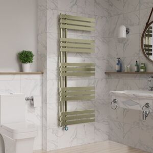 Warmehaus - Electric Thermostatic Towel Rail d Tube 1600x600mm Brushed Brass Warmehaus - Electric Thermostatic Towel Rail d Tube 1600x600mm Brushed Brass