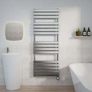 Warmehaus - Flat Electric Towel Rail Thermostatic Timer Chrome 1600x600mm Warmehaus - Flat Electric Towel Rail Thermostatic Timer Chrome 1600x600mm