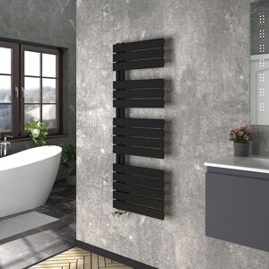 Warmehaus - Heated Towel Radiator Flat Panel Black 1380x500mm Warmehaus - Heated Towel Radiator Flat Panel Black 1380x500mm