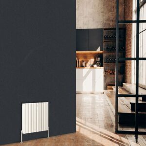 Warmehaus - Horizontal Oval Panel Double Radiator White 600 x 591mm Warmehaus - Horizontal Oval Panel Double Radiator White 600 x 591mm