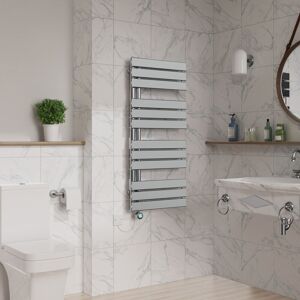 Warmehaus - WiFi Thermostatic Electric Towel Rail Flat 1126x500mm Chrome Warmehaus - WiFi Thermostatic Electric Towel Rail Flat 1126x500mm Chrome