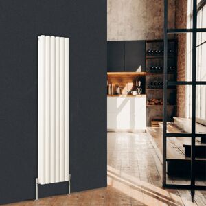 Warmehaus - Vertical Oval Panel Double Radiator White 1600 x 355mm Warmehaus - Vertical Oval Panel Double Radiator White 1600 x 355mm
