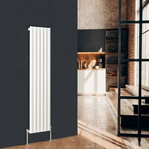 Warmehaus - Vertical Oval Panel Single Radiator White 1600 x 355mm Warmehaus - Vertical Oval Panel Single Radiator White 1600 x 355mm