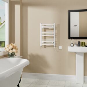 Warmehaus - Electric Curved Bathroom Radiator White 600x400mm Warmehaus - Electric Curved Bathroom Radiator White 600x400mm