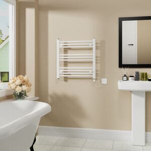 Warmehaus - Electric Bathroom Radiator Straight White 600x600mm 400W Warmehaus - Electric Bathroom Radiator Straight White 600x600mm 400W