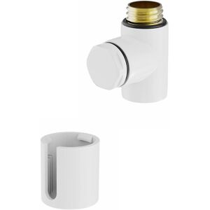 Warmehaus - Electric Heating Element Cover Cap & t Piece with End Plug for Bathroom Heated Towel Rail Radiator White Warmehaus - Electric Heating Element Cover Cap & t Piece with End Plug for Bathroom Heated Towel Rail Radiator White