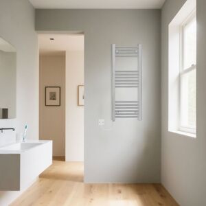 Warmehaus - Electric Straight Heated Towel Rail Chrome 1000x395mm Warmehaus - Electric Straight Heated Towel Rail Chrome 1000x395mm