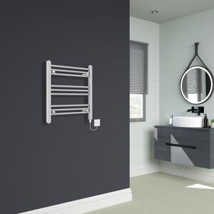 Warmehaus - Electric Straight Heated Towel Rail Chrome 600x540mm Warmehaus - Electric Straight Heated Towel Rail Chrome 600x540mm