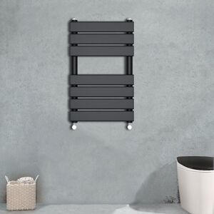 Warmehaus - Flat Panel Anthracite Bathroom Heated Towel Rail Ladder Radiator Warmer 650x400mm Warmehaus - Flat Panel Anthracite Bathroom Heated Towel Rail Ladder Radiator Warmer 650x400mm