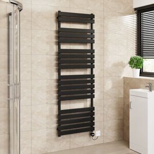 Warmehaus - Flat Electric Towel Rail Touch Screen Timer Black 1800x600mm Warmehaus - Flat Electric Towel Rail Touch Screen Timer Black 1800x600mm