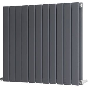 Warmehaus - Flat Radiator Anthracite Horizontal Double 600x748mm Warmehaus - Flat Radiator Anthracite Horizontal Double 600x748mm