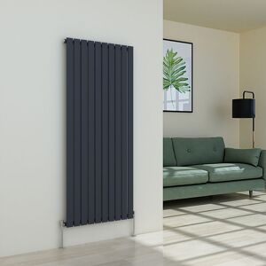 Warmehaus - Flat Radiator Anthracite Vertical Single 1600x680mm Warmehaus - Flat Radiator Anthracite Vertical Single 1600x680mm