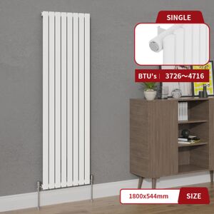 Warmehaus - White Flat Single Panel Vertical Radiator 1800x544mm Warmehaus - White Flat Single Panel Vertical Radiator 1800x544mm