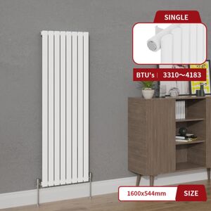 Warmehaus - White Flat Single Panel Vertical Radiator 1600x544mm Warmehaus - White Flat Single Panel Vertical Radiator 1600x544mm