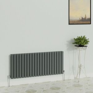 Warmehaus - Horizontal 600x1428mm Flat Radiator Anthracite Double Warmehaus - Horizontal 600x1428mm Flat Radiator Anthracite Double