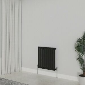 Warmehaus - Horizontal 600x612mm Flat Panel Radiator Black Single Warmehaus - Horizontal 600x612mm Flat Panel Radiator Black Single