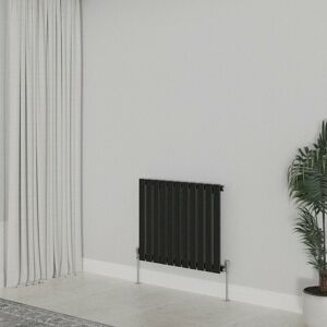 Warmehaus - Horizontal 600x748mm Flat Panel Radiator Black Single Warmehaus - Horizontal 600x748mm Flat Panel Radiator Black Single