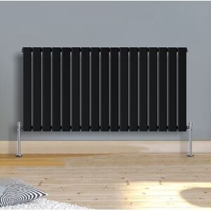 Warmehaus - Horizontal Radiator Flat Panel Single Black 600x1158mm Warmehaus - Horizontal Radiator Flat Panel Single Black 600x1158mm