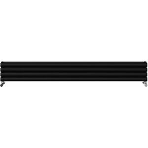 Warmehaus - Horizontal Radiator Oval Double Panel Black 236x1800mm Warmehaus - Horizontal Radiator Oval Double Panel Black 236x1800mm