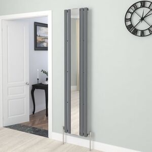 Warmehaus Oval Anthracite Radiator Mirror Radiators Single 1800x380mm Warmehaus Oval Anthracite Radiator Mirror Radiators Single 1800x380mm