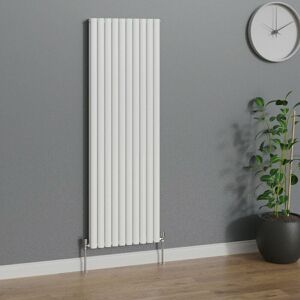 Warmehaus - Vertical Oval Double Panel White Radiator 1800x590mm Warmehaus - Vertical Oval Double Panel White Radiator 1800x590mm