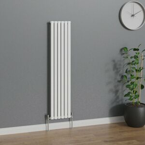 Warmehaus - Vertical Oval Single Panel White Radiator 1600x354mm Warmehaus - Vertical Oval Single Panel White Radiator 1600x354mm