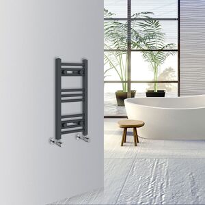 Straight Bathroom Heated Towel Rail Warmer Radiator Central Heating 600x300mm Anthracite - Warmehaus Straight Bathroom Heated Towel Rail Warmer Radiator Central Heating 600x300mm Anthracite - Warmehaus