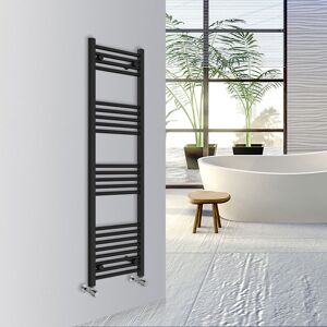 Warmehaus - Straight Bathroom Heated Towel Rail Warmer Radiator Central Heating 1400x400mm Black Warmehaus - Straight Bathroom Heated Towel Rail Warmer Radiator Central Heating 1400x400mm Black