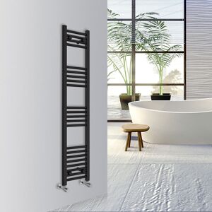 Warmehaus - Straight Bathroom Heated Towel Rail Warmer Radiator Central Heating 1400x300mm Black Warmehaus - Straight Bathroom Heated Towel Rail Warmer Radiator Central Heating 1400x300mm Black