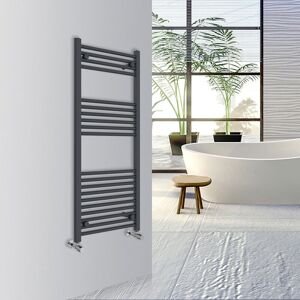 Warmehaus - Straight Bathroom Heated Towel Rail Warmer Radiator Central Heating 1200x500mm Anthracite Warmehaus - Straight Bathroom Heated Towel Rail Warmer Radiator Central Heating 1200x500mm Anthracite
