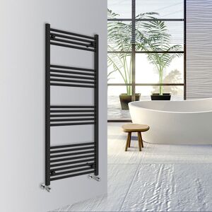 Warmehaus - Straight Bathroom Heated Towel Rail Warmer Radiator Central Heating 1400x600mm Black Warmehaus - Straight Bathroom Heated Towel Rail Warmer Radiator Central Heating 1400x600mm Black