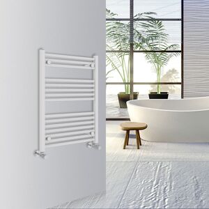 Warmehaus - Straight Bathroom Heated Towel Rail Warmer Radiator Central Heating 800x600mm White Warmehaus - Straight Bathroom Heated Towel Rail Warmer Radiator Central Heating 800x600mm White