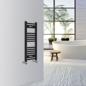 Warmehaus - Straight Bathroom Heated Towel Rail Warmer Radiator Central Heating 800x300mm Black Warmehaus - Straight Bathroom Heated Towel Rail Warmer Radiator Central Heating 800x300mm Black