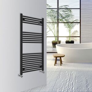 Warmehaus - Straight Bathroom Heated Towel Rail Warmer Radiator Central Heating 1200x600mm Black Warmehaus - Straight Bathroom Heated Towel Rail Warmer Radiator Central Heating 1200x600mm Black