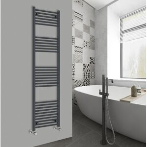 Warmehaus - Straight Anthracite Bathroom Ladder Radiator 1800x500mm Warmehaus - Straight Anthracite Bathroom Ladder Radiator 1800x500mm