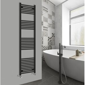 Warmehaus - Straight Black Bathroom Ladder Radiator 1800x500mm Warmehaus - Straight Black Bathroom Ladder Radiator 1800x500mm