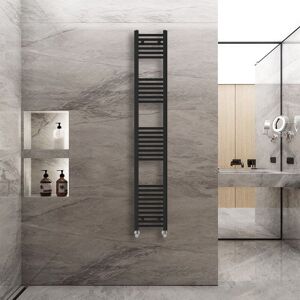 Warmehaus - Straight Heated Towel Rail Warmer Black 1800x300mm Warmehaus - Straight Heated Towel Rail Warmer Black 1800x300mm