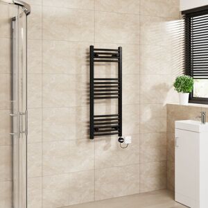 Warmehaus - Touch Screen Thermostatic Towel Rail Curved Black 1000x400mm Warmehaus - Touch Screen Thermostatic Towel Rail Curved Black 1000x400mm