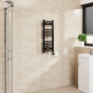 Warmehaus - Touch Screen Thermostatic Towel Rail Curved Black 800x300mm Warmehaus - Touch Screen Thermostatic Towel Rail Curved Black 800x300mm