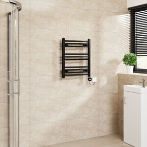Warmehaus - Touch Screen Thermostatic Towel Rail Curved Black 600x500mm Warmehaus - Touch Screen Thermostatic Towel Rail Curved Black 600x500mm