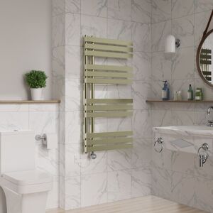 Warmehaus - Touch Screen Electric d Tube Towel Rail 1200x600mm Brushed Brass Warmehaus - Touch Screen Electric d Tube Towel Rail 1200x600mm Brushed Brass