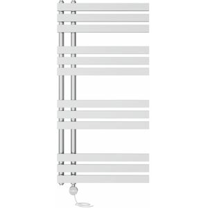WARMEHAUS Touch Screen Electric D Tube Towel Rail 1200x600mm Chrome WARMEHAUS Touch Screen Electric D Tube Towel Rail 1200x600mm Chrome