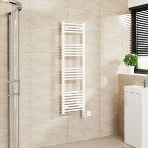 Warmehaus - Touch Screen Thermostatic Straight Towel Rail White 1400x400mm Warmehaus - Touch Screen Thermostatic Straight Towel Rail White 1400x400mm