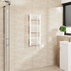 Warmehaus - Touch Screen Thermostatic Straight Towel Rail White 1000x400mm Warmehaus - Touch Screen Thermostatic Straight Towel Rail White 1000x400mm