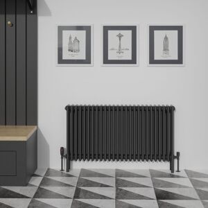 Warmehaus - Traditional Black Quadruple Column Radiator 600x1190mm Warmehaus - Traditional Black Quadruple Column Radiator 600x1190mm