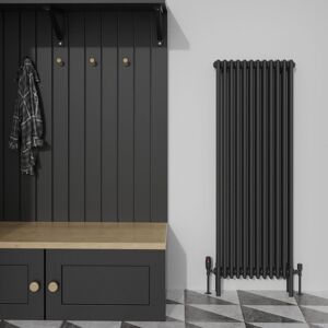 Warmehaus - Traditional Black Quadruple Column Radiator 1500x560mm Warmehaus - Traditional Black Quadruple Column Radiator 1500x560mm