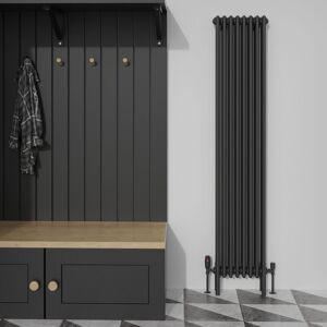 Warmehaus Traditional Black Quadruple Column Radiator 1800x380mm Warmehaus Traditional Black Quadruple Column Radiator 1800x380mm